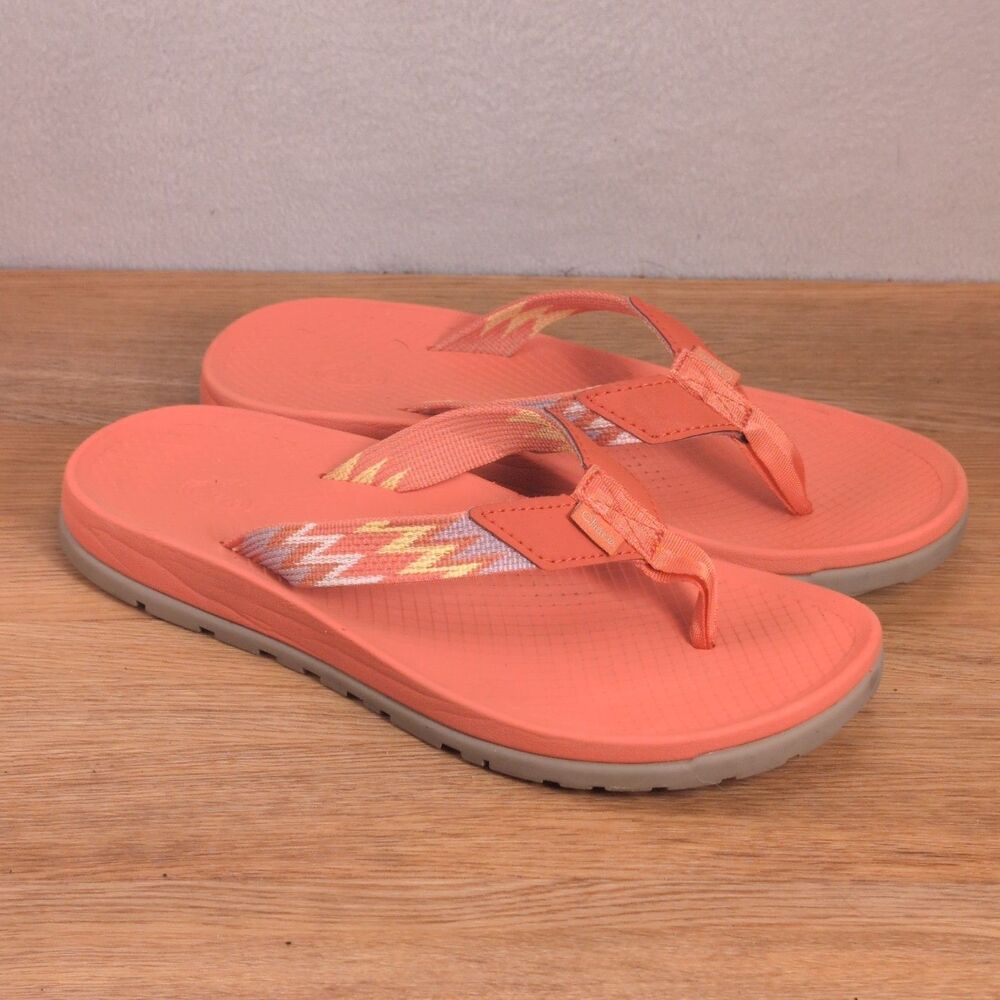 Chaco Lowdown Women's 7 Slip-On Sandals Orange Pink Coral Meadow Jelly Jam